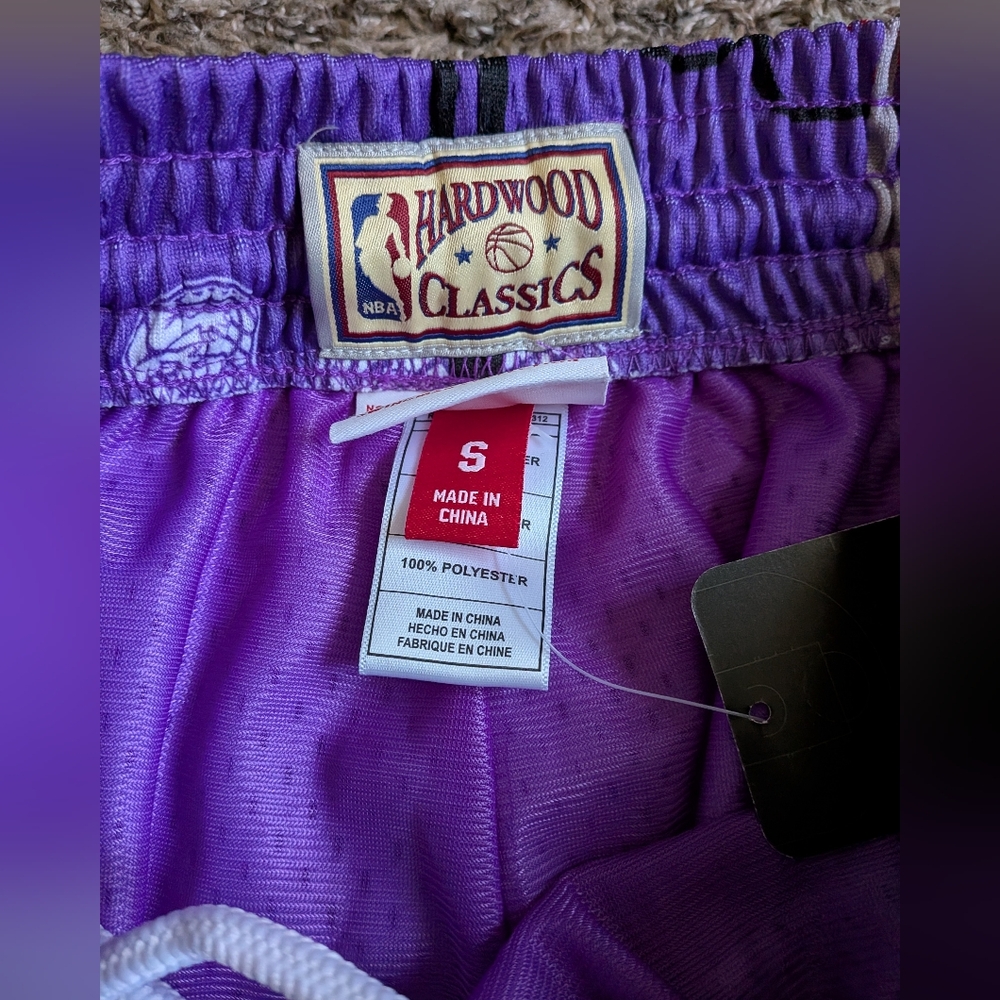NWT Mitchell & Ness Toronto Raptors 1998/99 Hardwood Classics 9" Shorts S - Picture 5 of 9